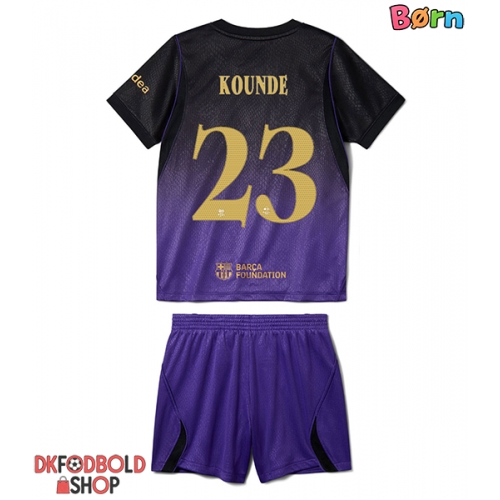 Barcelona Jules Kounde #23 Udebanesæt Børn 2026-27 Kort ærmer (+ korte bukser)